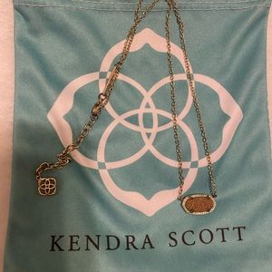 GOLD KENDRA SCOTT ELISA NECKLACE WITB BAG